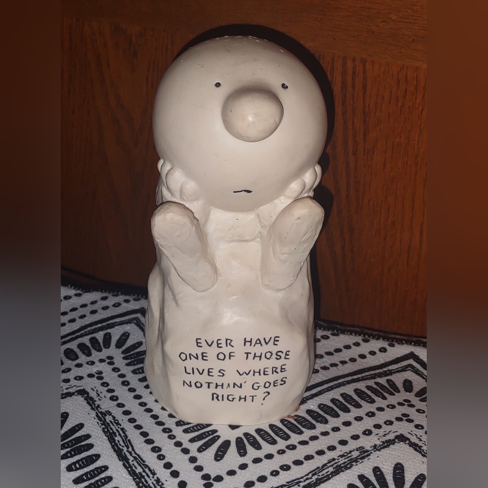 Vintage Ziggy Whimsical Cream Figurine Statue
